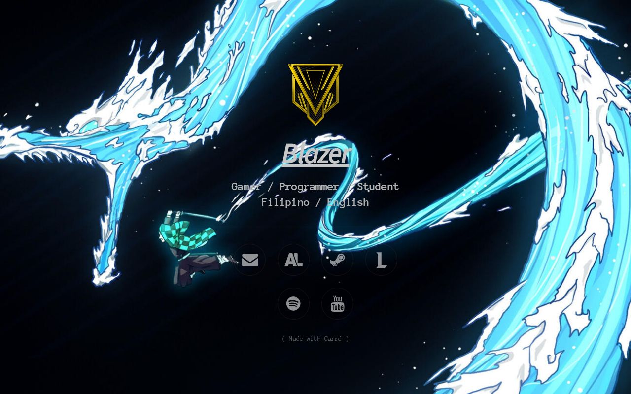 Carrd profile picture for @blazer